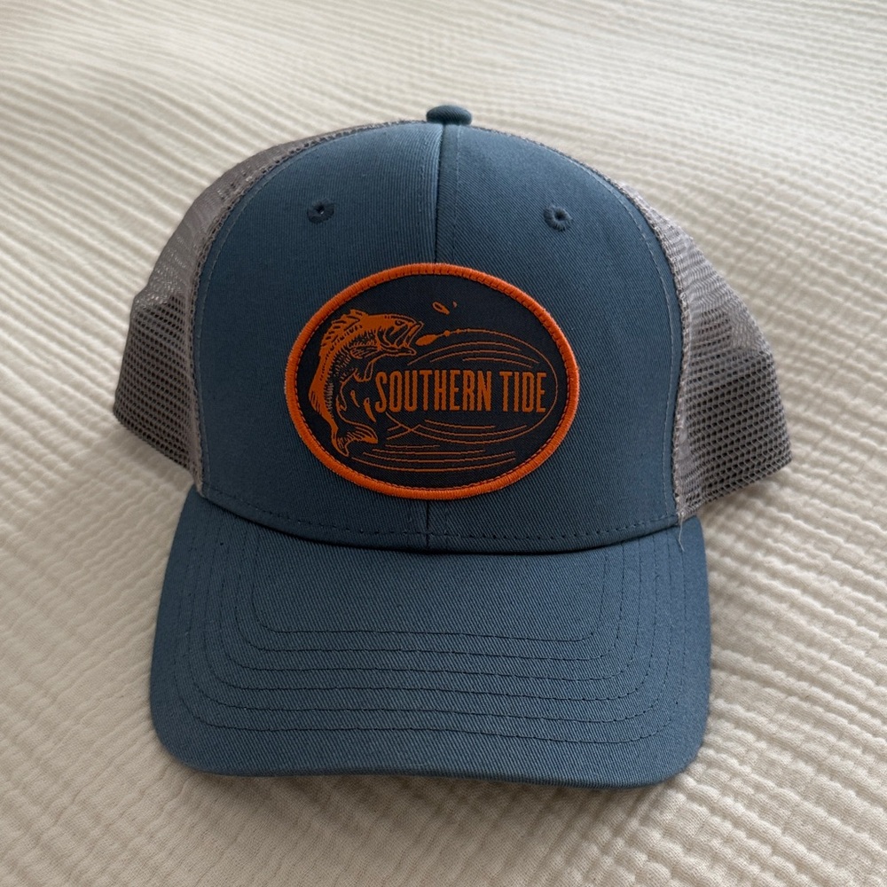 SOLD Southern Tide Blue and Gray Trucker Hat